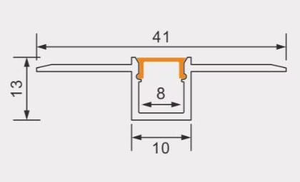 FLUX PLASTER-IN-8 Plaster-In Aluminium LED Profile