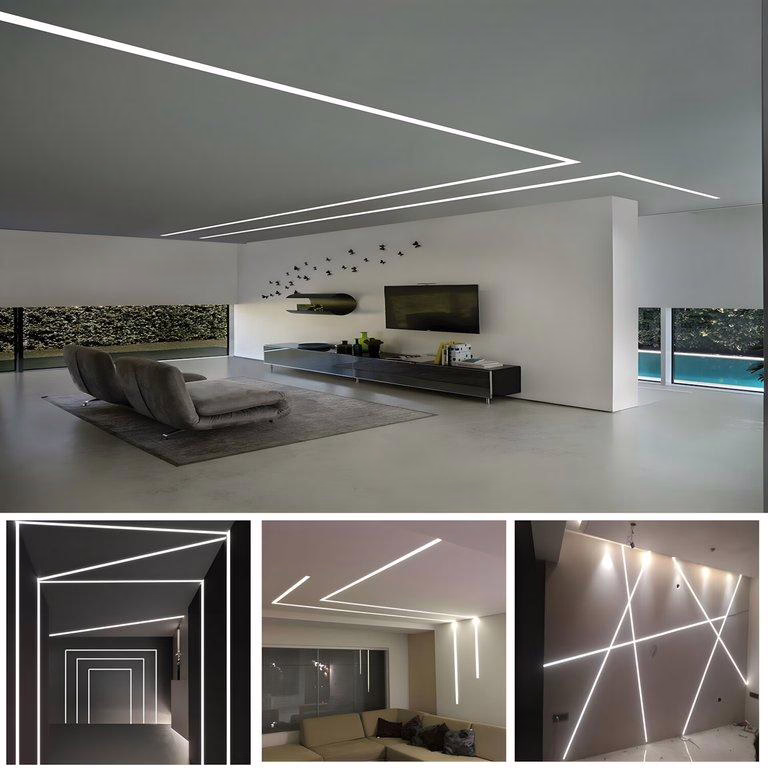 FLUX PLASTER-IN-8 Plaster-In Aluminium LED Profile